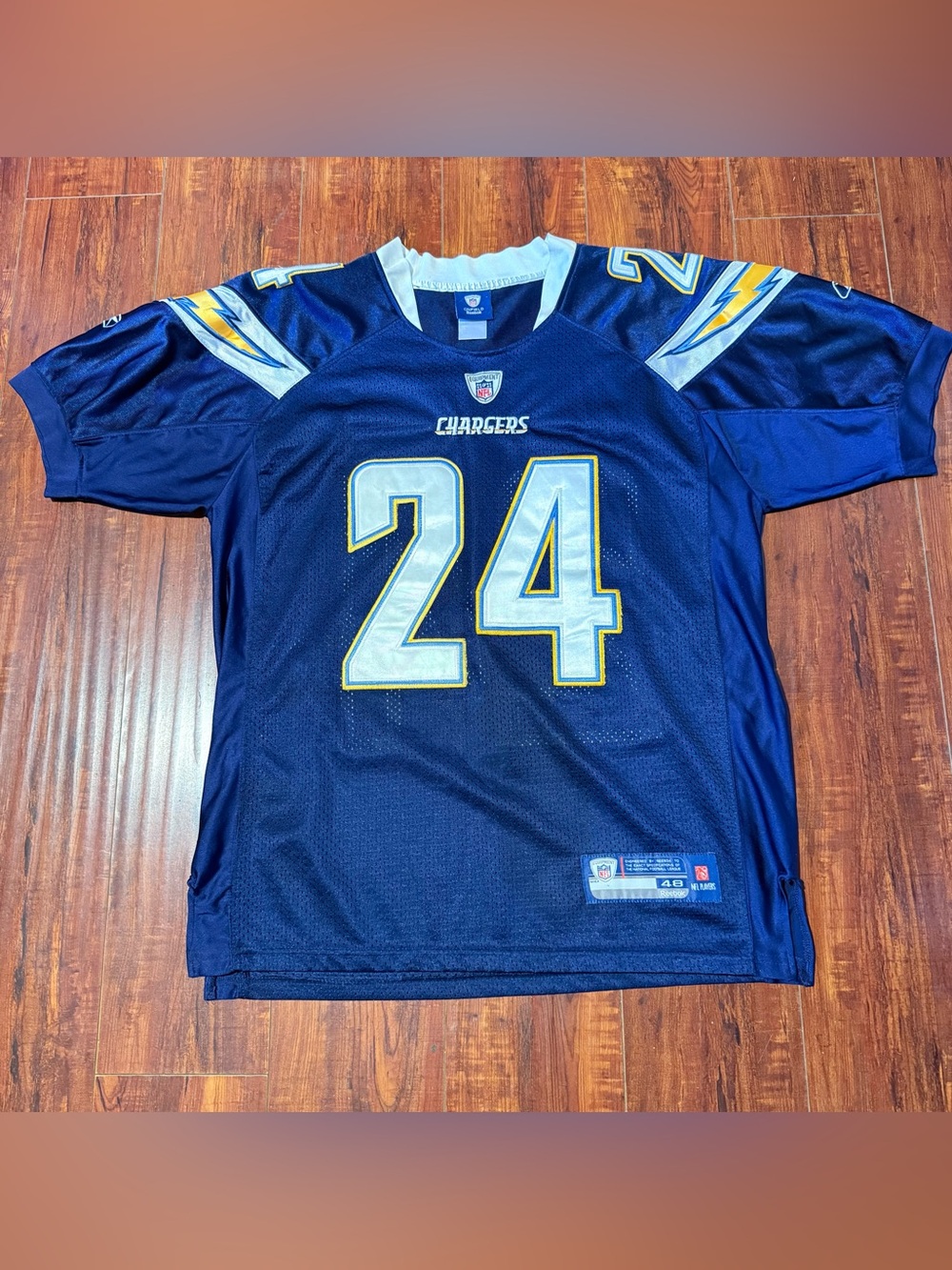 Ryan Matthews Reebok On Field San Diego/LA Chargers jersey #24 blue Sz 48 Medium